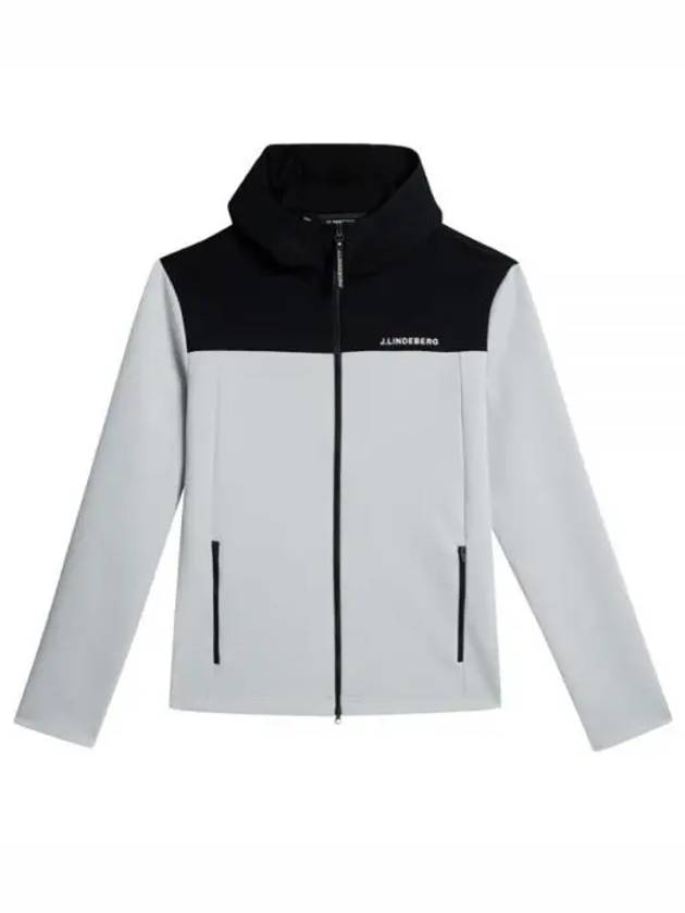 Jeff Hoodie Zip-Up Light Grey Melange - J.LINDEBERG - BALAAN 2