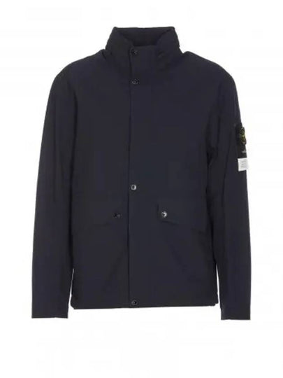 Logo Light Soft Shell Jacket Navy - STONE ISLAND - BALAAN 2