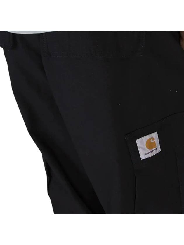 24SS Logo Patch Jet Cargo Pants Black I032967 8902 - CARHARTT - BALAAN 4