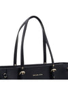 Voyager Medium Cross Grain Leather Tote Bag Black - MICHAEL KORS - BALAAN.