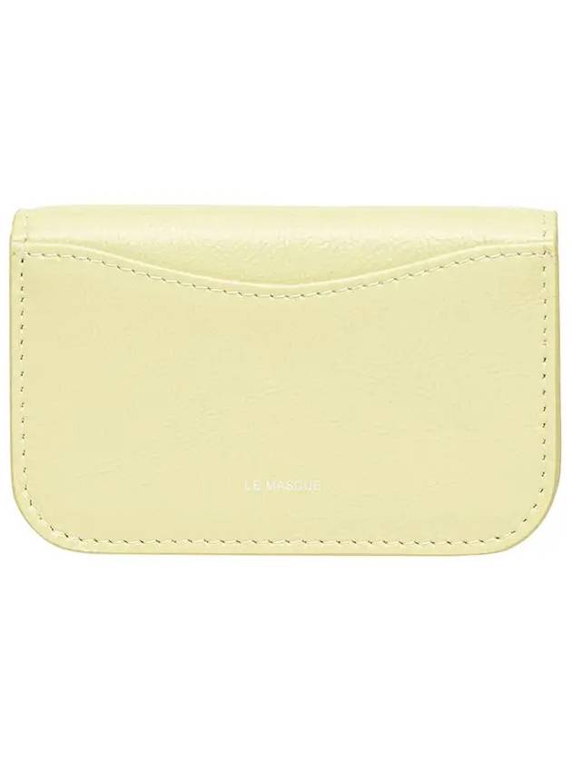 Heartlock Compact Business Card Card Wallet Pale Lemon - LE MASQUE - BALAAN 5