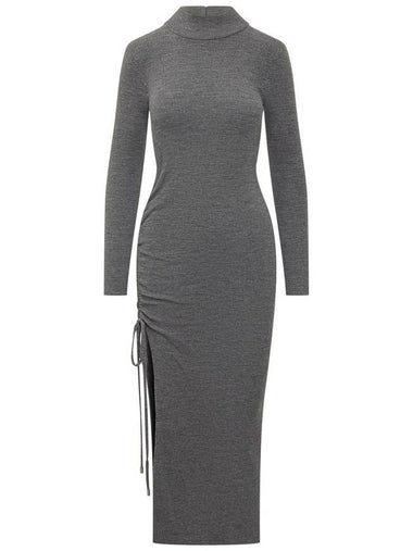 Michael Kors Ruched Midi Dress - MICHAEL KORS - BALAAN 1