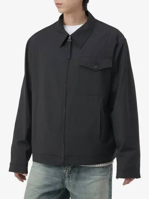 Stretch Wool Tailored Zip-Up Jacket Black - HELMUT LANG - BALAAN 2