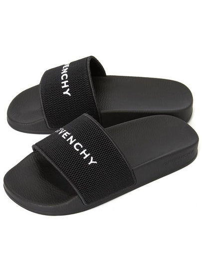 Rubber Flat Sandal Slippers Black - GIVENCHY - BALAAN 2