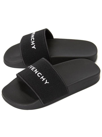 Rubber Flat Sandal Slippers Black - GIVENCHY - BALAAN 1