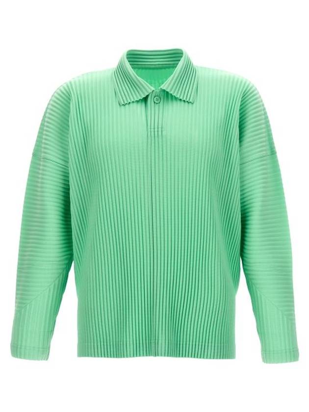 Homme Pliss? Polo T-Shirt HP46JM10260 Green - ISSEY MIYAKE - BALAAN 1