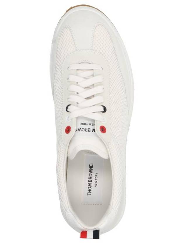 Fine Kid Suede Tech Runner White - THOM BROWNE - BALAAN 4