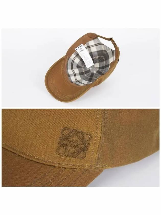 Anagram Embroidery Logo Wax Canvas Ball Cap Brown - LOEWE - BALAAN 5