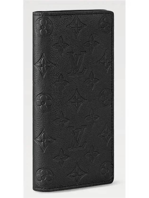 Brazza Monogram Long Wallet Black - LOUIS VUITTON - BALAAN 7