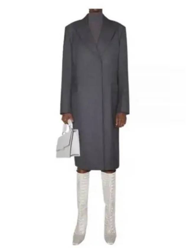 Polyester Wool Single Coat Grey - ACNE STUDIOS - BALAAN 2