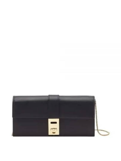 Hug Shoulder Chain Long Wallet Black - SALVATORE FERRAGAMO - BALAAN 2