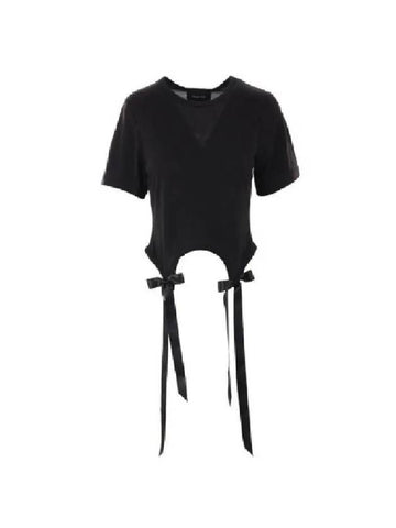 Simone Rocha Bow embellished short sleeved t shirt 5223 0571BLACK - ETC - BALAAN 1