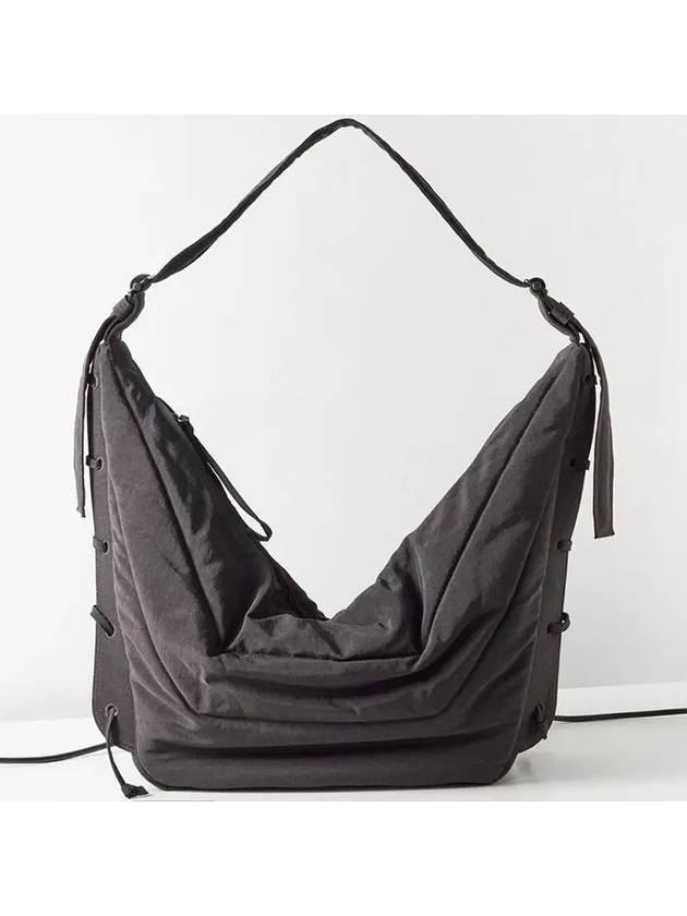 Soft Game Large Nylon Canvas Shoulder Bag Dark Chocolate - LEMAIRE - BALAAN 2