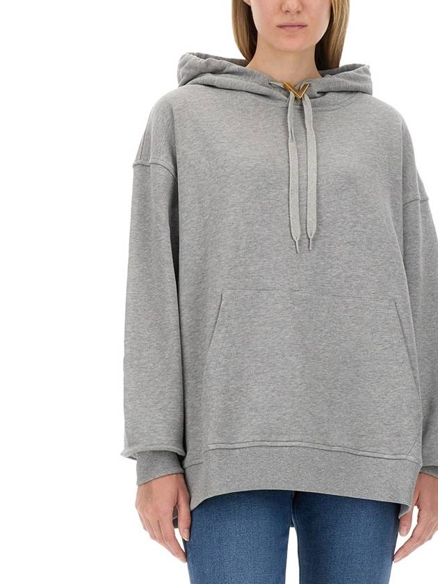 SWEATSHIRT WITH V DETAIL - VALENTINO - BALAAN 4