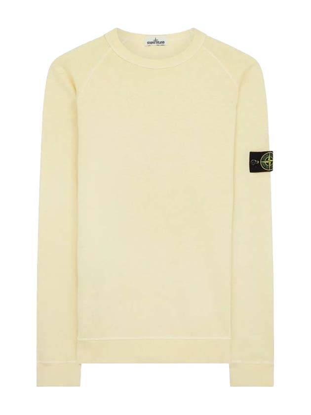 Wappen Patch Round Sweatshirt Lemon Yellow - STONE ISLAND - BALAAN 1