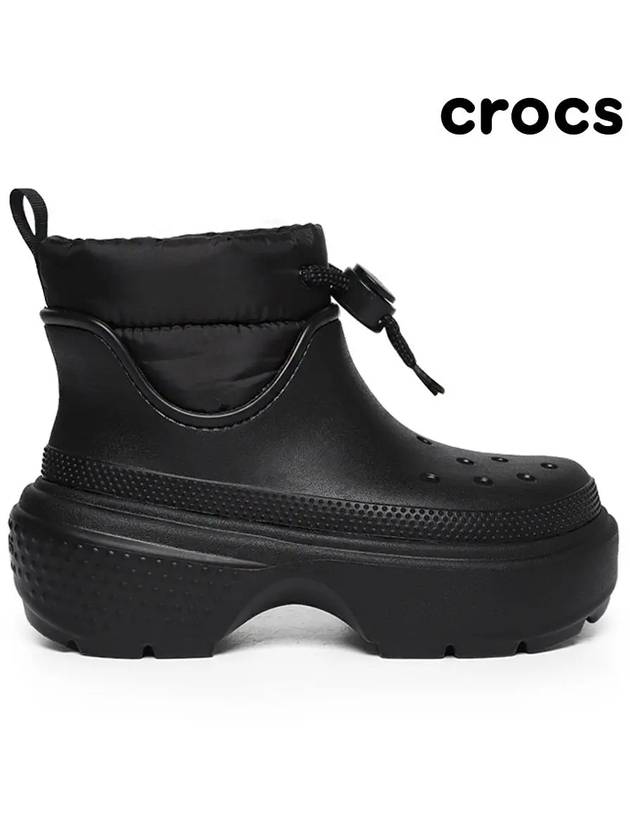 Stomp Puff Boots Black 209324 001 - CROCS - BALAAN 1