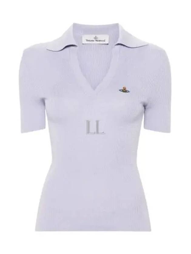 Marina Polo Knit Top Purple - VIVIENNE WESTWOOD - BALAAN 2