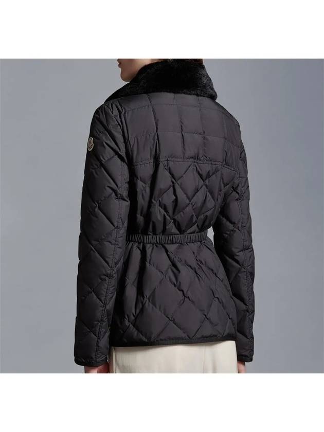 Women's Cygne Logo Patch Short Down Padded Jacket Black - MONCLER - BALAAN 5