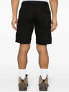 Logo Cotton Slim Cargo Shorts Black - STONE ISLAND - BALAAN 4