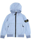 Kids Panno Speciale Reflective Mesh Zip Up Hoodie Blue - STONE ISLAND - BALAAN 1