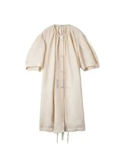 Oversized Fit Sports Single Coat Ivory - JIL SANDER - BALAAN 2