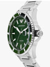 Diver Metal Watch Green Silver - EMPORIO ARMANI - BALAAN.