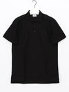 Monogram Motif Short Sleeve Polo Shirt Black - BURBERRY - BALAAN 2