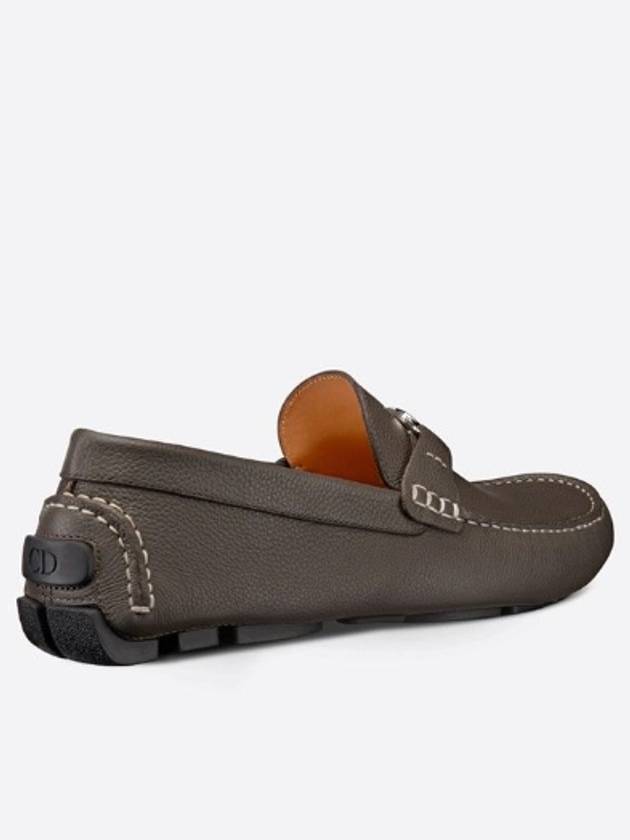 CD Signature Buckle Strap Loafers Brown - DIOR - BALAAN 3