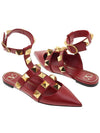 Roman Stud Flat Red - VALENTINO - BALAAN.