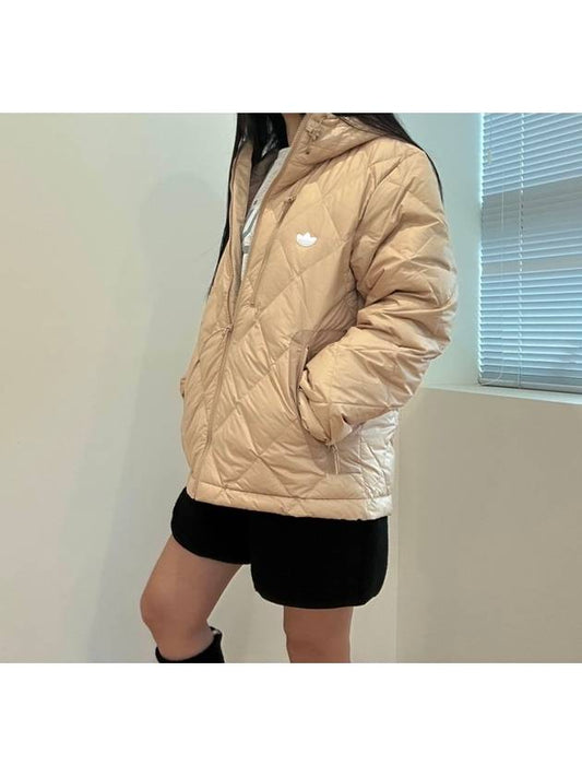 Oversized lightweight padded jacket HL9207 beige MENS - ADIDAS - BALAAN 2