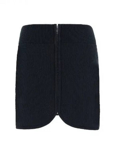 OLGANE logo embroidered zip up knit skirt - ISABEL MARANT ETOILE - BALAAN 1