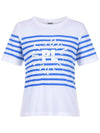 Striped Logo Short Sleeve T-Shirt MW3ME187BLU - P_LABEL - BALAAN 10
