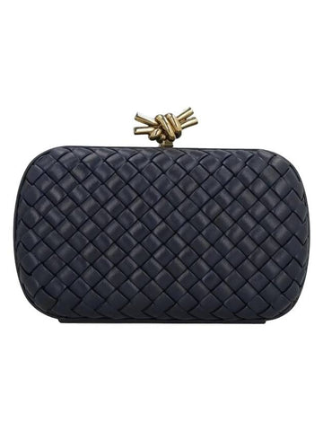 Knot Minaudiere Pouch Bag Navy - BOTTEGA VENETA - BALAAN 1