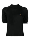 Women's Wool Silk Knit Top Black - VIVIENNE WESTWOOD - BALAAN 2