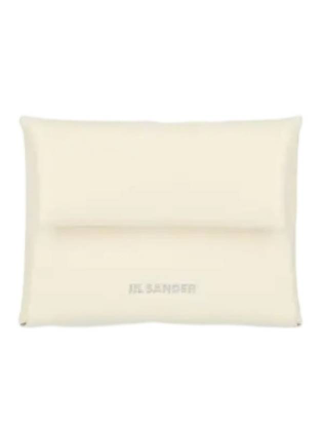 Logo Small Coin Wallet Eggshell - JIL SANDER - BALAAN 1