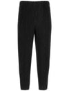 High Waist Pleated Straight Pants Black - ISSEY MIYAKE - BALAAN 2