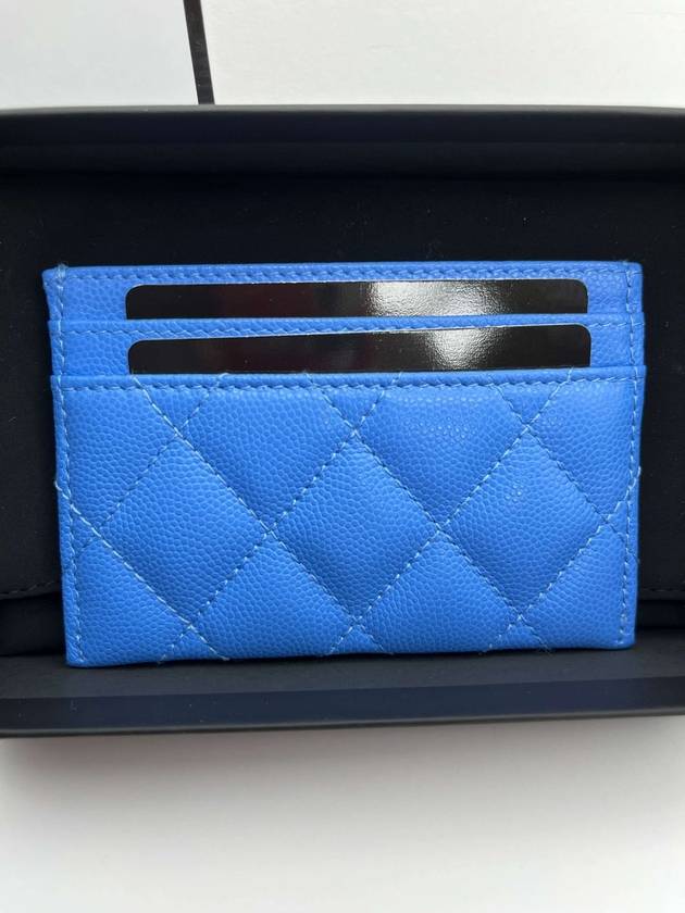 CC logo card holder blue wallet AP3832 - CHANEL - BALAAN 6