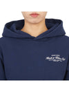 Club Logo Cotton Hoodie Navy - SPORTY & RICH - BALAAN 7