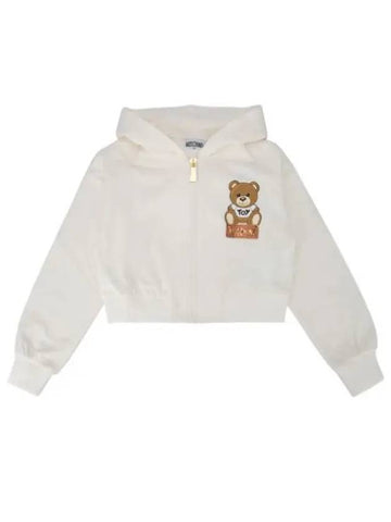 Kids Teddy Bear Hood Zip up HDF05ALDA16 10063 Italian - MOSCHINO - BALAAN 1