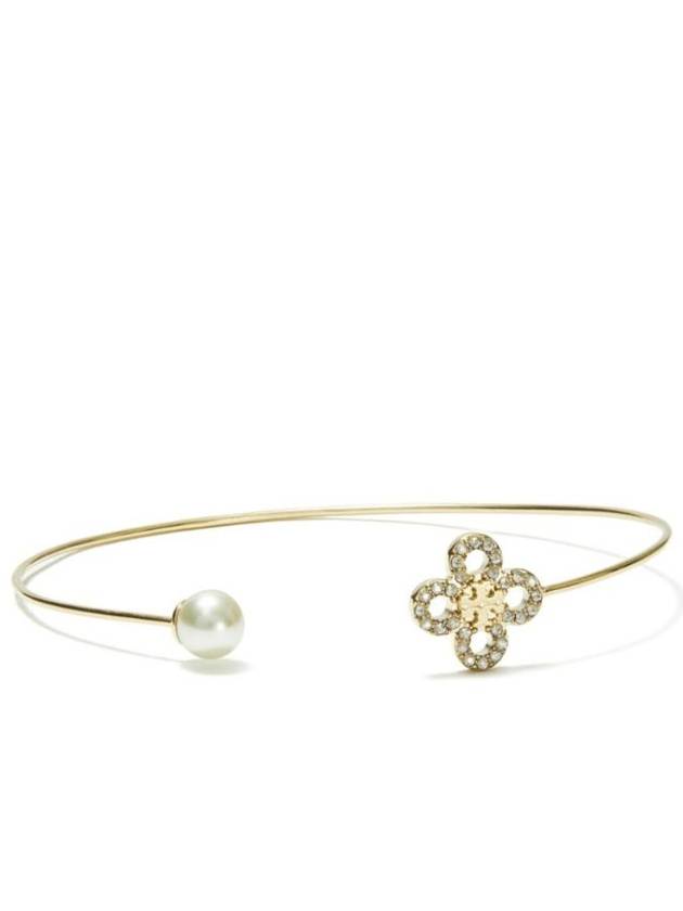 Kira Clover Pearl Cuff Bracelet Gold - TORY BURCH - BALAAN 1