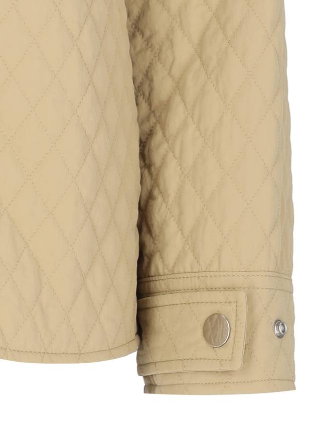 Check Reversible Quilted Jacket Beige - BURBERRY - BALAAN 7