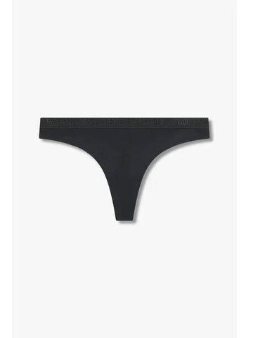 UNDERWEAR Women s Embroidered Logo Banding Thong Black - EMPORIO ARMANI - BALAAN 1