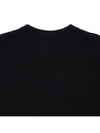 Wappen Patch Crew Neck Ribbed Wool Knit Top Black - STONE ISLAND - BALAAN 8