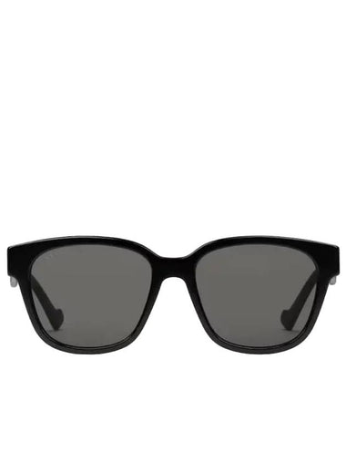 Low Nose Bridge Fit Acetate Rectangular Sunglasses Black - GUCCI - BALAAN 1