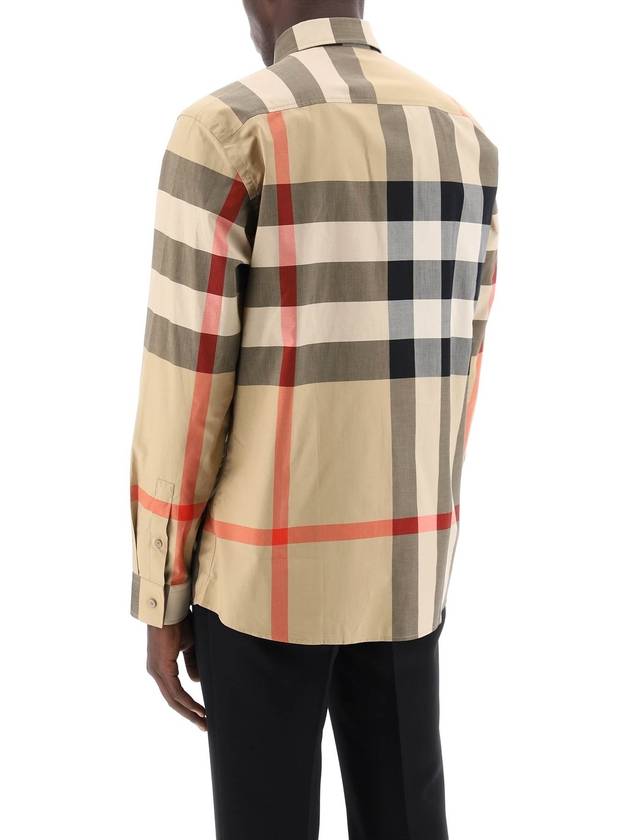 Check Cotton Long Sleeve Shirt Archive Beige - BURBERRY - BALAAN 4