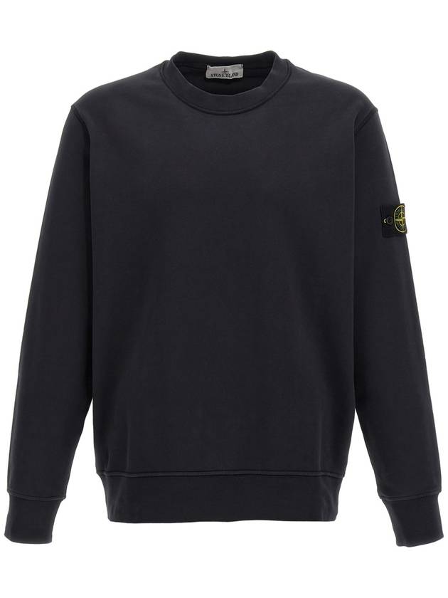 Compass Patch Cotton Sweatshirt Navy - STONE ISLAND - BALAAN 2