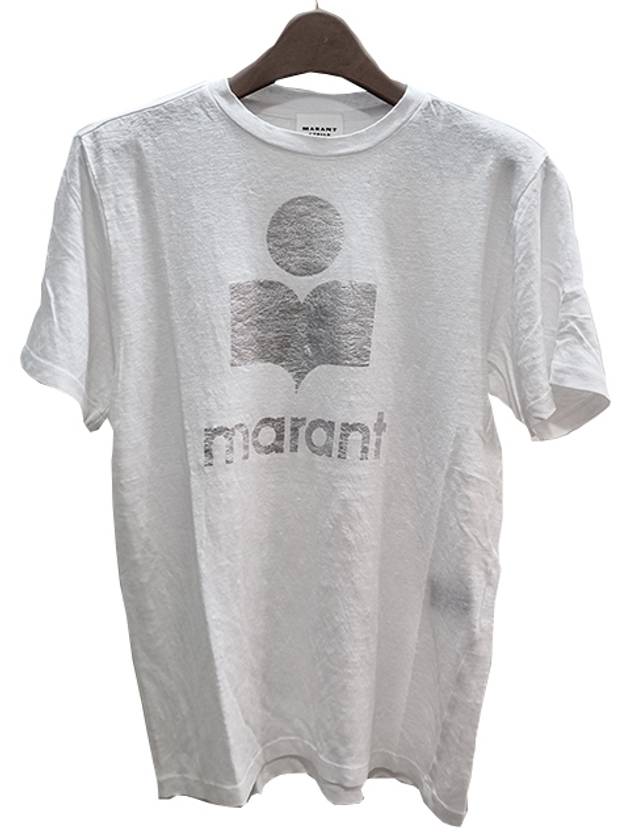 Zwell Logo Print Short Sleeve T-Shirt White - ISABEL MARANT ETOILE - BALAAN.
