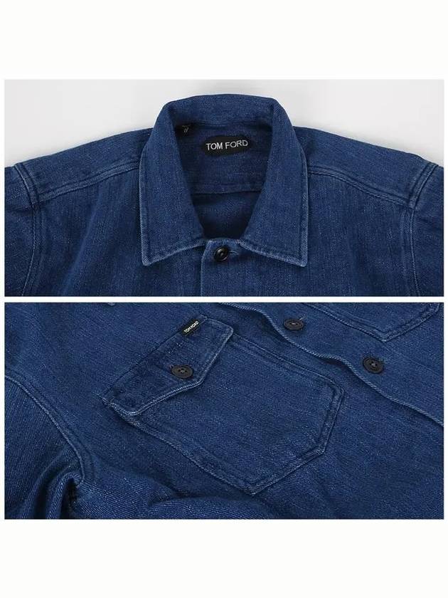 HXH003 FMC058F23 HB004 Blue Denim Shirt - TOM FORD - BALAAN 5