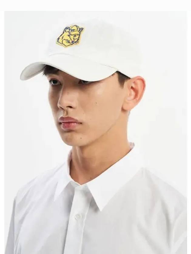 Unisex Fox Head Patch 6P Cap White Domestic Product - MAISON KITSUNE - BALAAN 1