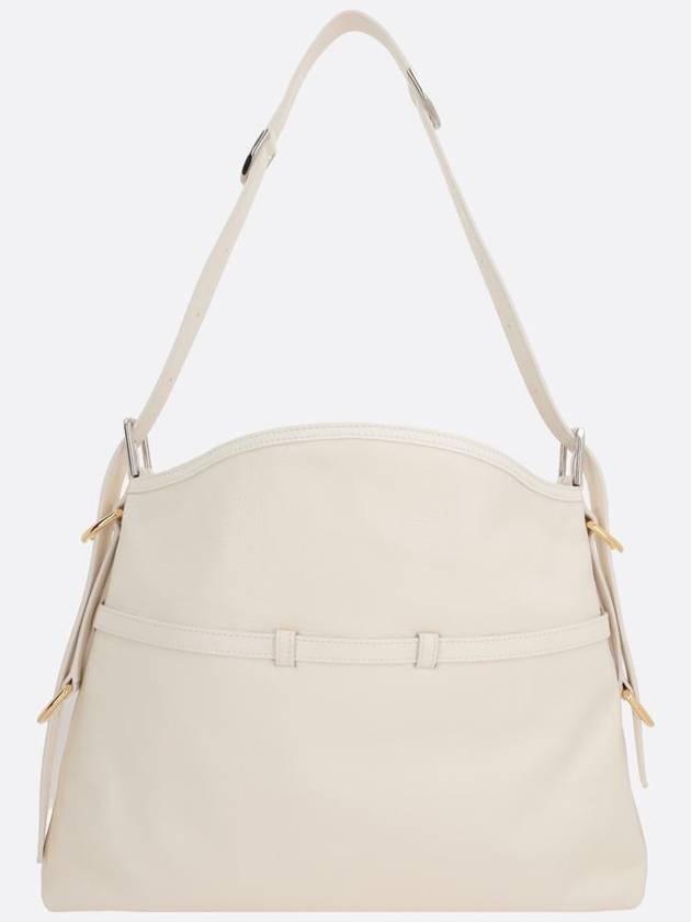 Voyou Medium Leather Shoulder Bag Ivory - GIVENCHY - BALAAN 4